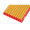 HellermannTyton Snap-On Cable Marker Black, Pre-Printed Legend '4', Yellow Marker, Fits 2.0 mm to 2.8 mm Cables WIC1