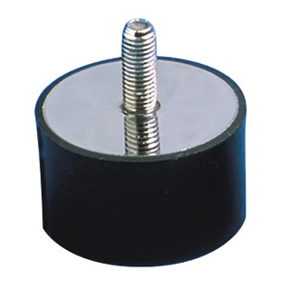 Paulstra Hutchinson Cylindrically Shaped M10 Anti-Vibration Mount Male Buffer Foot 100 daN Compression 50 mm OD 45 mm 511545