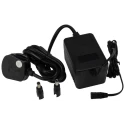 Mascot AC/DC Adapter 3-Pin (UK) 12V ac Output 12 VA Power with Snap Lock Connector 2.5 x 5.5 x 12 mm and 2.1 x 9980000055