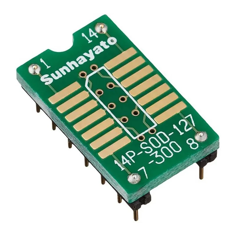 Sunhayato Straight Through Hole Mount 1.27 mm Pitch IC Socket Adapter SOP to DIP 14P-SOD-127-300