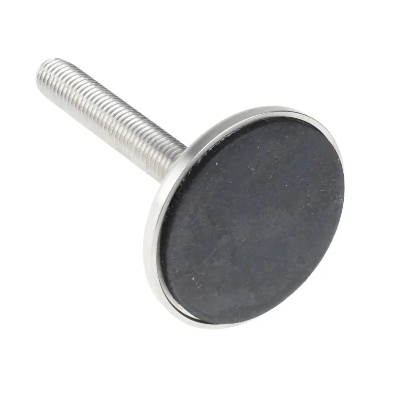 Nu-Tech Engineering Stainless Steel Adjustable Foot M12 Thread, 60 mm Base Diameter, 1250 kg Static Load Capacity A315/001
