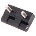 Pinet Black Polyamide Stud Butt Hinge, Bolt-On Fixing, 40 mm x 40 mm x 5 mm 54-A-3031
