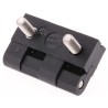 Pinet Black Polyamide Stud Butt Hinge, Bolt-On Fixing, 40 mm x 40 mm x 5 mm 54-A-3031