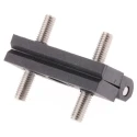 Pinet Black Polyamide Stud Butt Hinge, Bolt-On Fixing, 40 mm x 40 mm x 5 mm 54-A-3031
