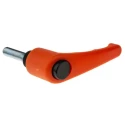RS PRO Clamping Lever Male Thread M8 x 30 mm Thermoplastic Handle Steel Shaft Orange 65mm Length 478-327