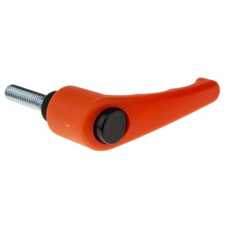 RS PRO Clamping Lever Male Thread M8 x 30 mm Thermoplastic Handle Steel Shaft Orange 65mm Length 478-327