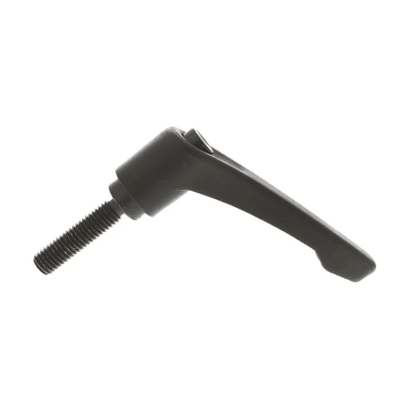 RS PRO Clamping Lever Male Thread M8 x 32 mm Fibreglass Reinforced Nylon Handle Steel Shaft Black 65mm Length 478-286