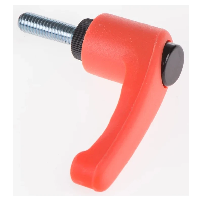 RS PRO Clamping Lever, Male Thread M6 x 20 mm, Thermoplastic Handle, Steel Shaft, Length 43 mm 478-361