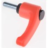RS PRO Clamping Lever, Male Thread M6 x 20 mm, Thermoplastic Handle, Steel Shaft, Length 43 mm 478-361