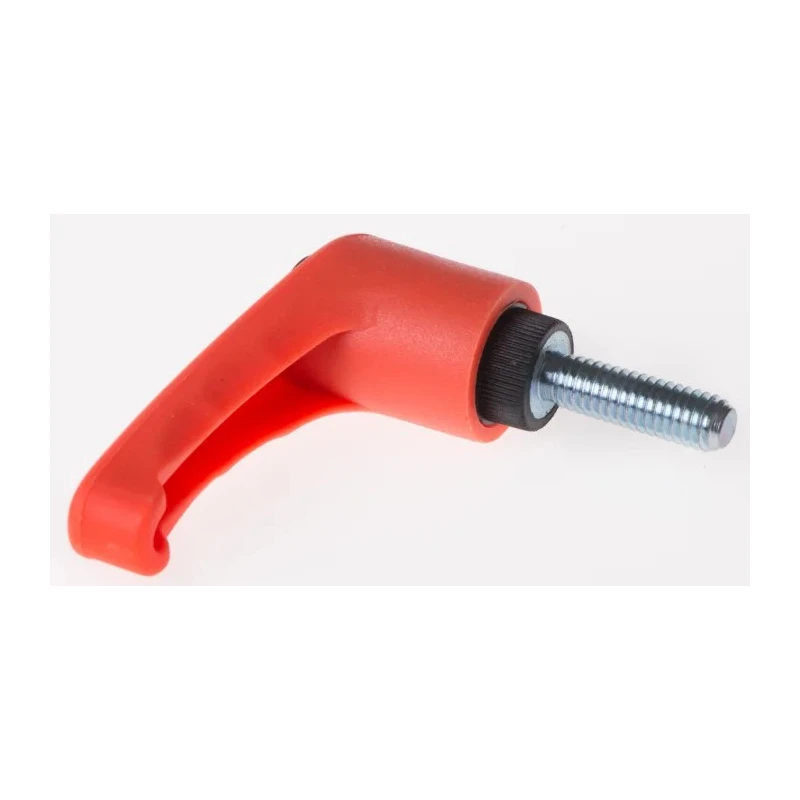 RS PRO Clamping Lever, Male Thread M6 x 20 mm, Thermoplastic Handle, Steel Shaft, Length 43 mm 478-361