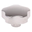 RS PRO Silver Aluminium Multiple Lobes Clamping Knob, Threaded Hole, 40 mm Diameter, 20 mm Thread Length 478-490