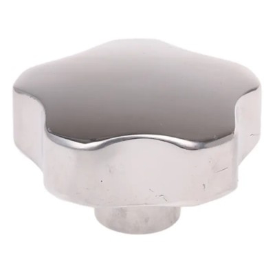 RS PRO Silver Aluminium Multiple Lobes Clamping Knob, Threaded Hole, 40 mm Diameter, 20 mm Thread Length 478-490