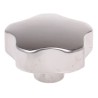 RS PRO Silver Aluminium Multiple Lobes Clamping Knob, Threaded Hole, 40 mm Diameter, 20 mm Thread Length 478-490