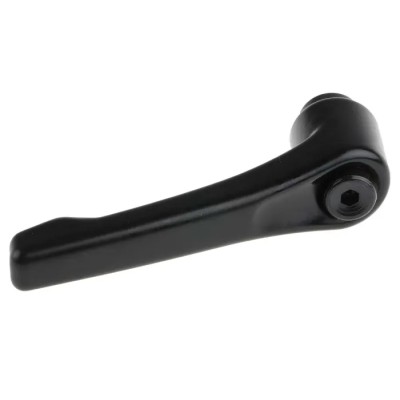 RS PRO Steel Clamping Lever Female Thread M10 x 12 mm Length 78 mm Black Zinc Handle 478-535