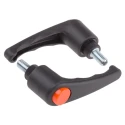 RS PRO Clamping Lever, M8 x 15 mm Thread, Thermoplastic Handle, Steel Shaft, Black 478-585