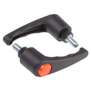 RS PRO Clamping Lever, M8 x 15 mm Thread, Thermoplastic Handle, Steel Shaft, Black 478-585