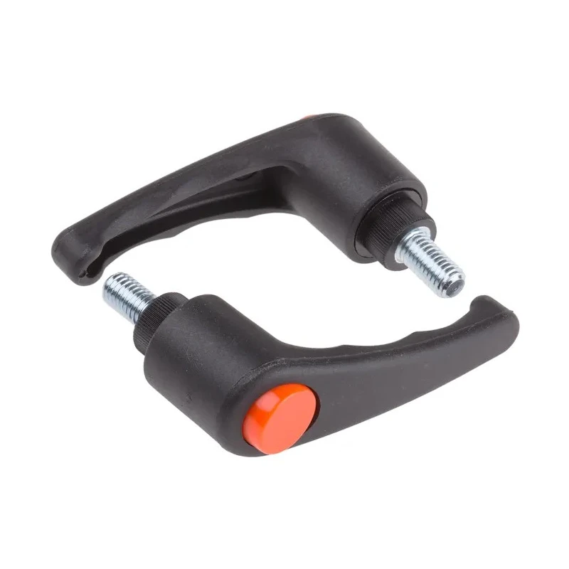 RS PRO Clamping Lever, M8 x 15 mm Thread, Thermoplastic Handle, Steel Shaft, Black 478-585