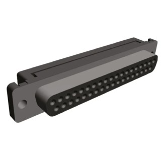 TE Connectivity Amplimite HDF-20 37 Way Right Angle 2.77 mm Pitch Cable D-Sub Connector Female 1658612-1