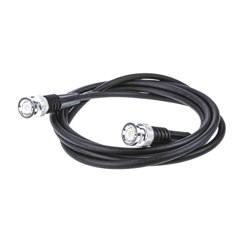 TE Connectivity 50 Ohm BNC RF Coaxial Cable Male to Male BNC, 2 m Length, Black PVC Jacket 1337771-8