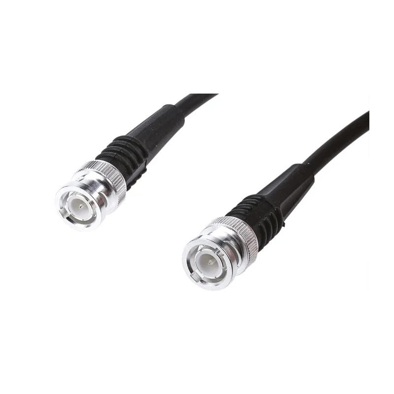 TE Connectivity 50 Ohm BNC RF Coaxial Cable Male to Male BNC, 2 m Length, Black PVC Jacket 1337771-8
