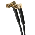 TE Connectivity SMB Series 500 mm RG174 Coaxial Cable 50 Ω Black Terminated RG174