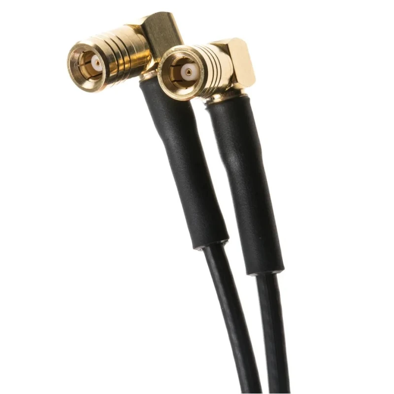 TE Connectivity SMB Series 500 mm RG174 Coaxial Cable 50 Ω Black Terminated RG174