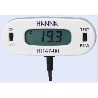 Hanna Instruments Digital Wired Thermometer 1 Input, 150°C Max, ±0.3°C Accuracy HI147-00