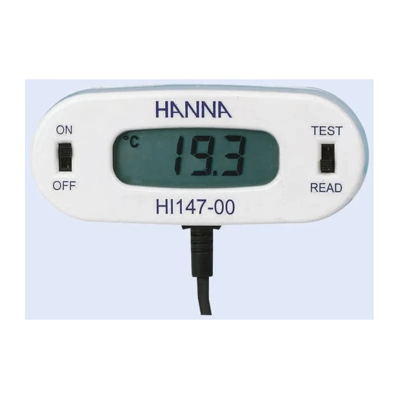 Hanna Instruments Digital Wired Thermometer 1 Input, 150°C Max, ±0.3°C Accuracy HI147-00