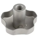 RS PRO Silver Stainless Steel Multiple Lobes Clamping Knob M12 Threaded Hole 60 mm Diameter 21 mm Thread Length 478-620