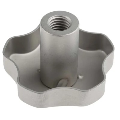 RS PRO Silver Stainless Steel Multiple Lobes Clamping Knob M12 Threaded Hole 60 mm Diameter 21 mm Thread Length 478-620