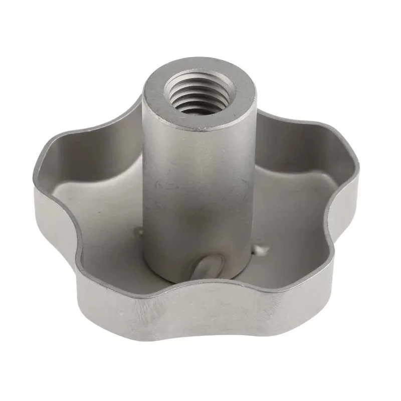 RS PRO Silver Stainless Steel Multiple Lobes Clamping Knob M12 Threaded Hole 60 mm Diameter 21 mm Thread Length 478-620