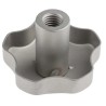 RS PRO Silver Stainless Steel Multiple Lobes Clamping Knob M12 Threaded Hole 60 mm Diameter 21 mm Thread Length 478-620