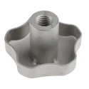 RS PRO Silver 304Ti Stainless Steel Multiple Lobes Clamping Knob, Threaded Hole 478-624