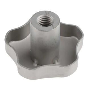 RS PRO Silver 304Ti Stainless Steel Multiple Lobes Clamping Knob, Threaded Hole 478-624