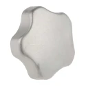 RS PRO Silver 304Ti Stainless Steel Multiple Lobes Clamping Knob, Threaded Hole 478-624