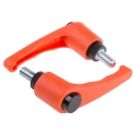 RS PRO Clamping Lever, Male Thread M10 x 20 mm, Thermoplastic Handle, Steel Shaft, Length 83mm 478-703