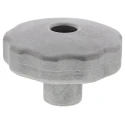RS PRO Silver Stainless Steel Multiple Lobes Clamping Knob Threaded Through Hole 478-905