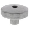 RS PRO Silver Stainless Steel Multiple Lobes Clamping Knob Threaded Through Hole 478-905