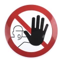 Wolk Aluminium No Access Prohibition Sign 100mm x 100mm 11.0833