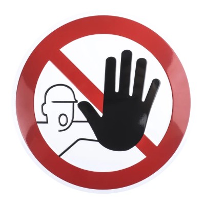 Wolk Aluminium No Access Prohibition Sign 100mm x 100mm 11.0833