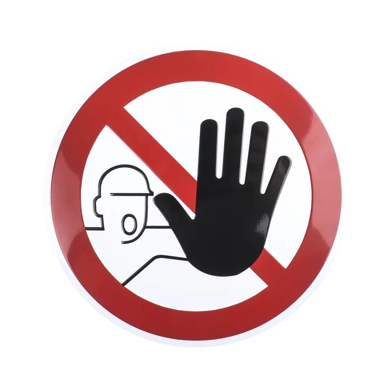 Wolk Aluminium No Access Prohibition Sign 100mm x 100mm 11.0833