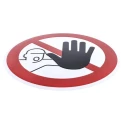 Wolk Aluminium No Access Prohibition Sign 100mm x 100mm 11.0833