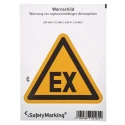 Wolk Hazard Warning Sign Label Self-Adhesive Polyvinyl Chloride 100mm x 100mm 21.0286