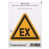 Wolk Hazard Warning Sign Label Self-Adhesive Polyvinyl Chloride 100mm x 100mm 21.0286