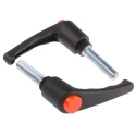 RS PRO Stainless Steel Clamping Lever M12 x 50 mm, Thermoplastic Handle, Steel Shaft, Black 478-901