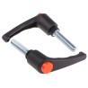 RS PRO Stainless Steel Clamping Lever M12 x 50 mm, Thermoplastic Handle, Steel Shaft, Black 478-901
