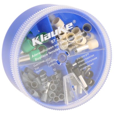 Klauke Bootlace Ferrule Assorted Terminal Boxes Crimp Terminal Kit ST2B
