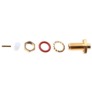 Radiall SMA-COM Series Coaxial Connector Panel Mount Female SMA, 50 Ω, Straight Body Solder R124325003W