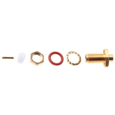 Radiall SMA-COM Series Coaxial Connector Panel Mount Female SMA, 50 Ω, Straight Body Solder R124325003W
