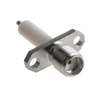 Radiall SMA-COM Series Coaxial Connector Flange Female SMA 50 Ω Straight Body Solder R124464000W